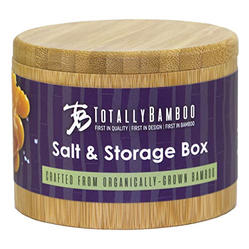 Totally Bamboo 20-2083 Salt Box, 3-1/2-Inch Round, Plain