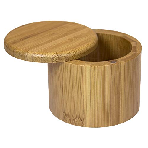 Totally Bamboo 20-2083 Salt Box, 3-1/2-Inch Round, Plain