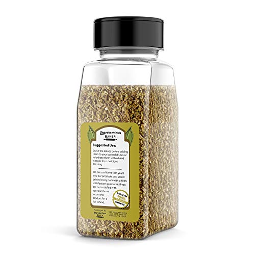 Dried Oregano Leaf Flakes, 1/2 Cup By Unpretentious Baker, Rich