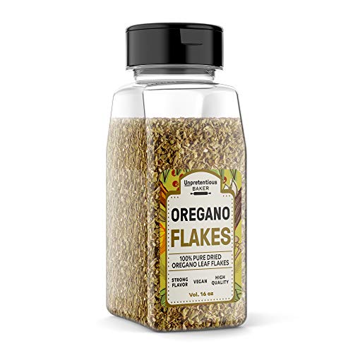 Dried Oregano Leaf Flakes, 1/2 Cup By Unpretentious Baker, Rich