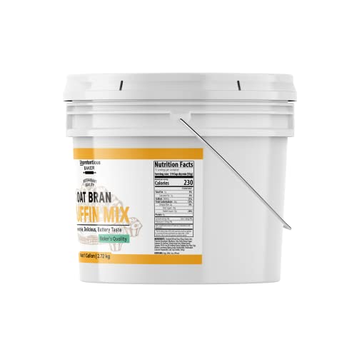 Oat Bran Muffin Mix By Unpretentious Baker, 1 Gallon, Fluffy, De...