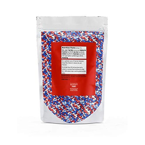 Red, White &Amp; Blue Sprinkles, 1.5 Lb Patriotic Jimmies &Amp; Nonparei