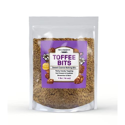Toffee Bits By Unpretentious Baker, 1 lb, Ice Cream Topping, Bak...