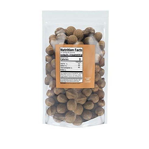 Whole Nutmeg, 1 Lb Bag, Gluten Free, Ideal For Eggnog &Amp; Holiday