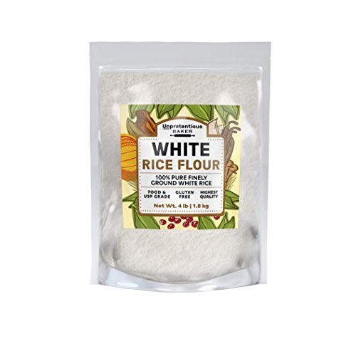 White Rice Flour 4 Lbs By Unpretentious Baker, High-In-Fiber A