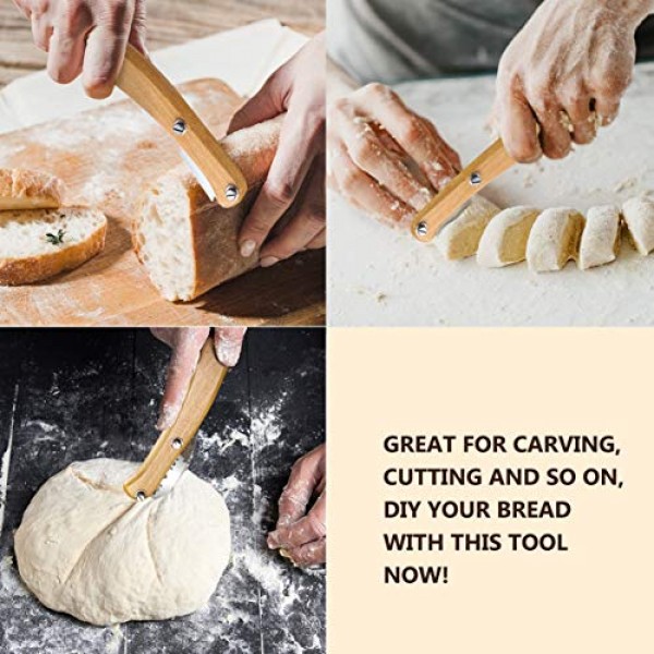 UPKOCH Bread Lame with Wooden Handle Bread Slashing Tool Bread S...