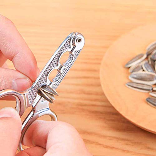 Upkoch Stainless Steel Seeds Plier Scissor Seed Cracker Sheller