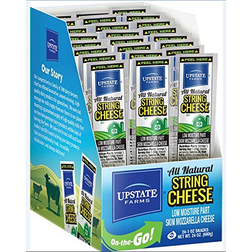 Upstate Farms Low Moisture Part Skim String Cheese, 1 Ounce -- 4