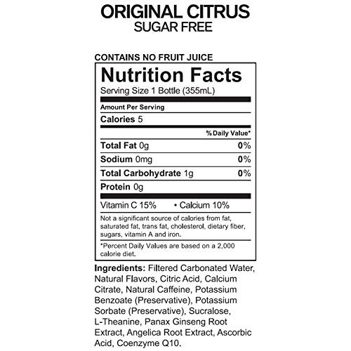 Uptime Original Citrus Zero Sugar 12 Pack, Premium Energy Drin