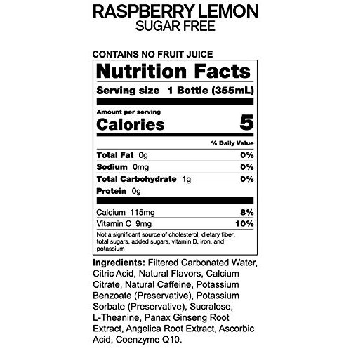 Uptime – Raspberry Lemon – Zero Sugar 12 Pack Premium Energy D