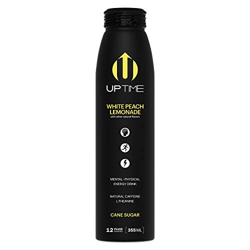Uptime – White Peach Lemonade - Cane Sugar 12 Pack, Premium En