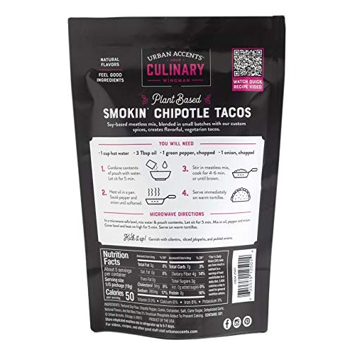 Urban Accents Plant Based Chipotle Taco Meatless Mix – Gluten Fr