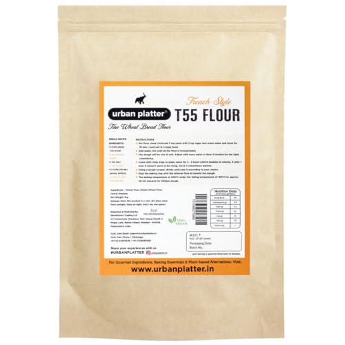 French T55 Fine Wheat Bread Flour , 1 KG (35.27 OZ) [Farine Fran...