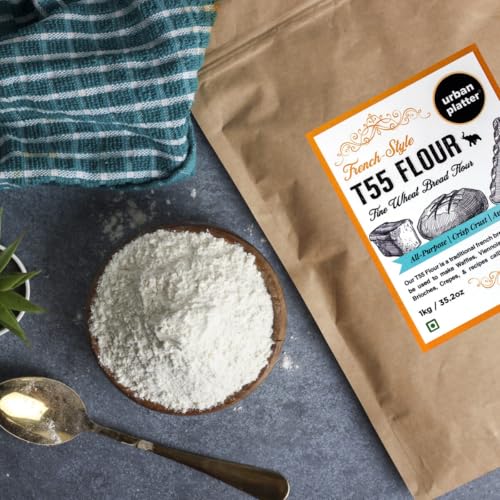 French T55 Fine Wheat Bread Flour , 1 KG (35.27 OZ) [Farine Fran...