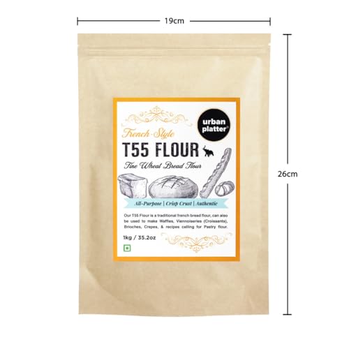 French T55 Fine Wheat Bread Flour , 1 KG (35.27 OZ) [Farine Fran...