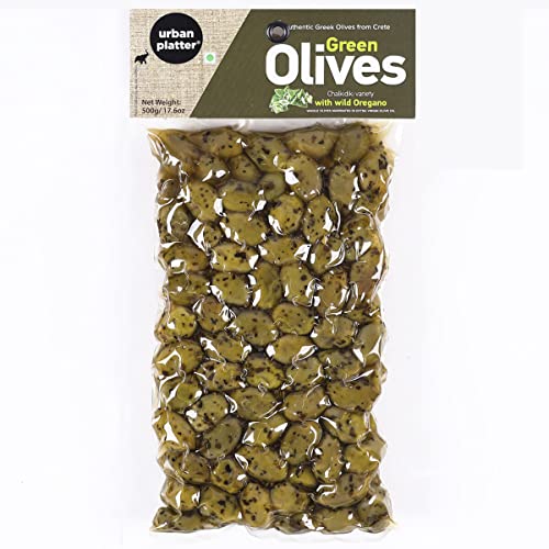 Urban Platter Chalkidiki Variety Green Olives with Wild Oregano ...