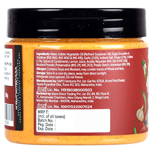 Urban Platter Vegan Tandoori Mayo, 300g / 10.6oz [Dairy-Free May...