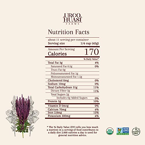 Urcohuasi Farms Organic Quinoa Flour, Non Gmo, Vegan, Naturally