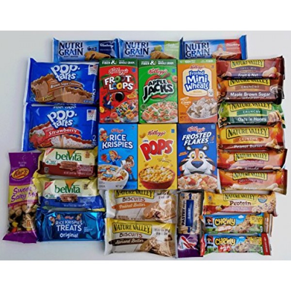 Grab N Go Breakfast Variety Pack - Ultimate Snack Gift Box for ...