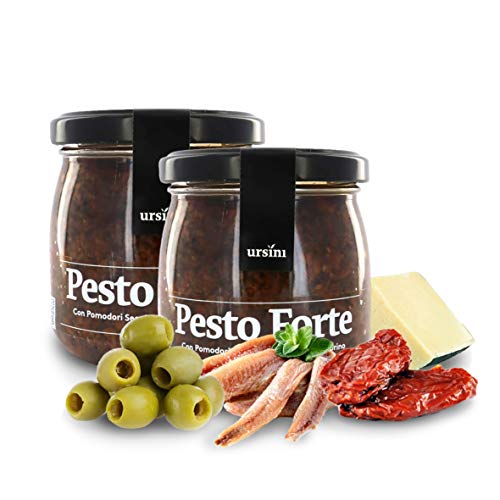 Ursini Dried Tomato Pesto Sauce With Anchovies, Black Olives And