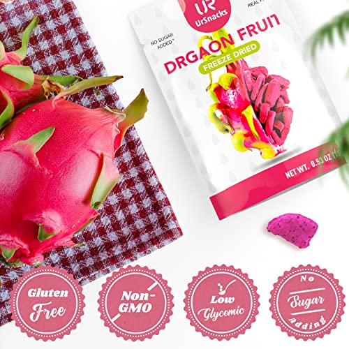 Ursnacks Dried Dragon Fruit Snacks chips Organic Freeze Dried Pi...