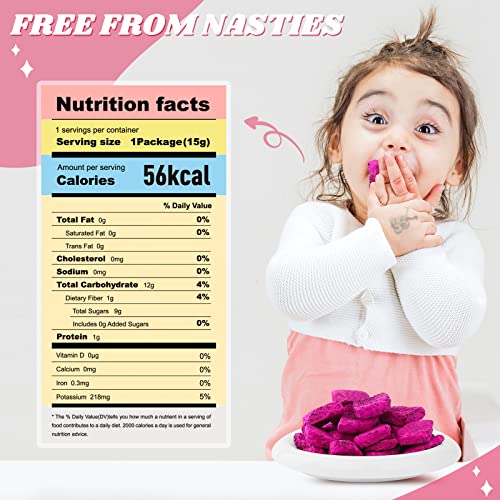 Ursnacks Dried Dragon Fruit Snacks chips Organic Freeze Dried Pi...