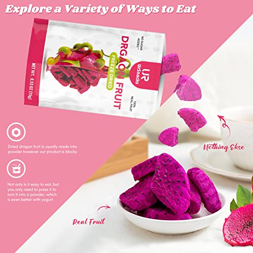 Ursnacks Dried Dragon Fruit Snacks chips Organic Freeze Dried Pi...