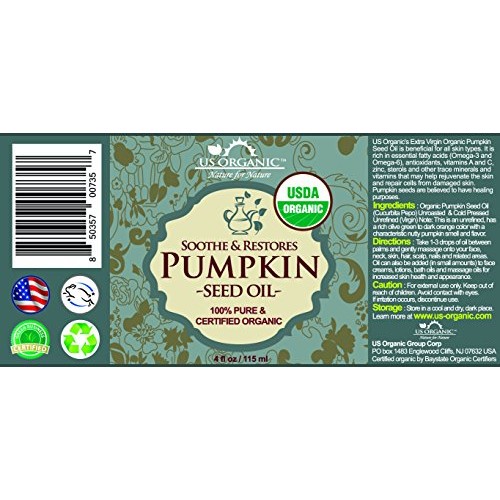 Us Organic Pumpkin Seed Oil, Usda Certified Organic,100% Pure &Amp;