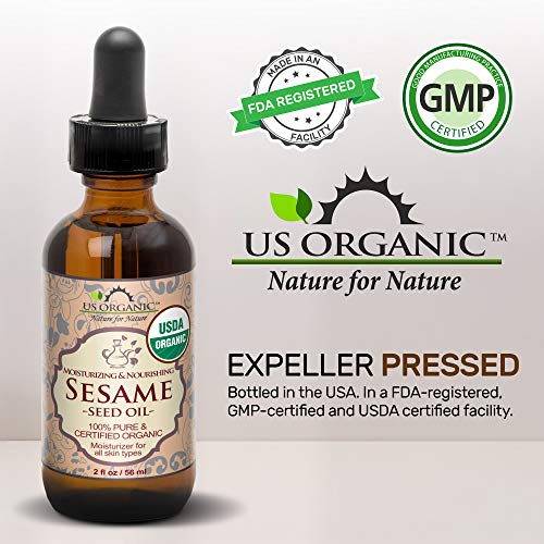 Us Organic Sesame Seed Oil, Certified Organic, Untoasted, Unrefi