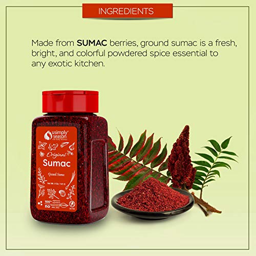 Usimplyseason Sumac Spice Original Powder, 5 Ounce
