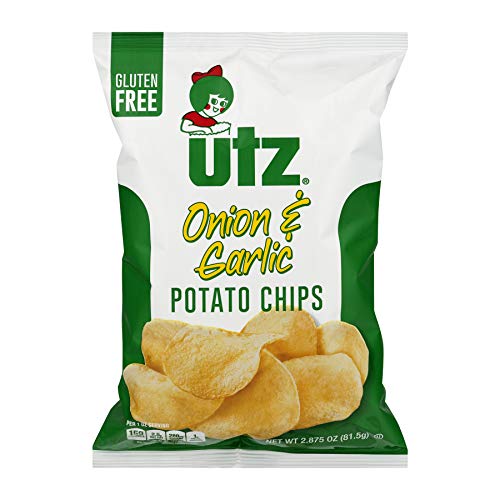 Utz Onion &Amp; Garlic Potato Chips 2.875 Oz Bags - Pack Of 14