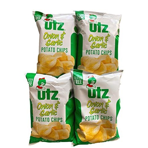 Utz Quality Foods Potato Chips Onion And Garlic Gluten Free 2.87