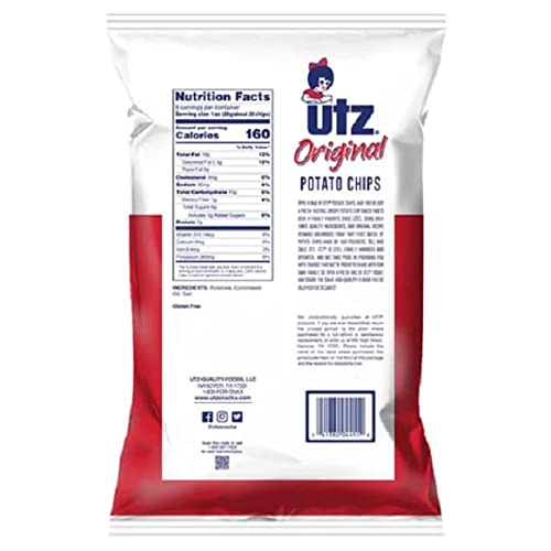 UTZ Quality Foods Original Potato Chips Family Size Bags 3 Bags