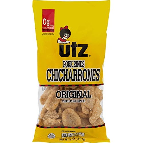 Utz Quality Foods Pork Rinds- Keto Friendly Snack with Zero Carb...