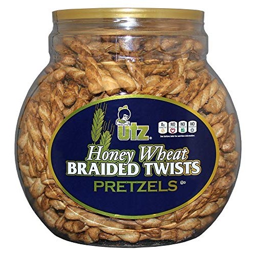 Utz Honey Wheat Braided Pretzel Twists – 56 Oz Barrel – Sweet Ho