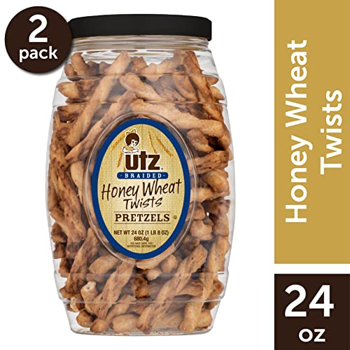 Utz Braided Honey Wheat Pretzel Twists – 24 oz Barrel 2 Count ...