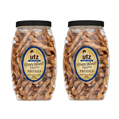 Utz Braided Honey Wheat Pretzel Twists – 24 oz Barrel 2 Count ...