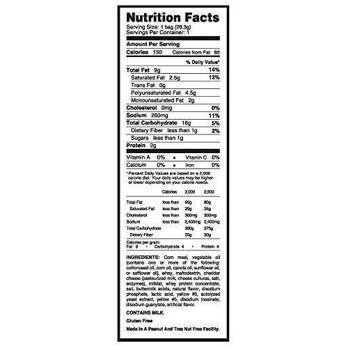 Utz Cheese Curls, Baked Cheddar – 1 Oz. Bags 60 Count – Made W