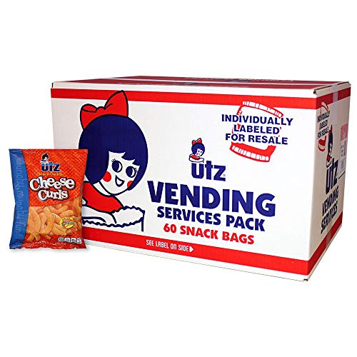 Utz Cheese Curls, Baked Cheddar – 1 Oz. Bags 60 Count – Made W