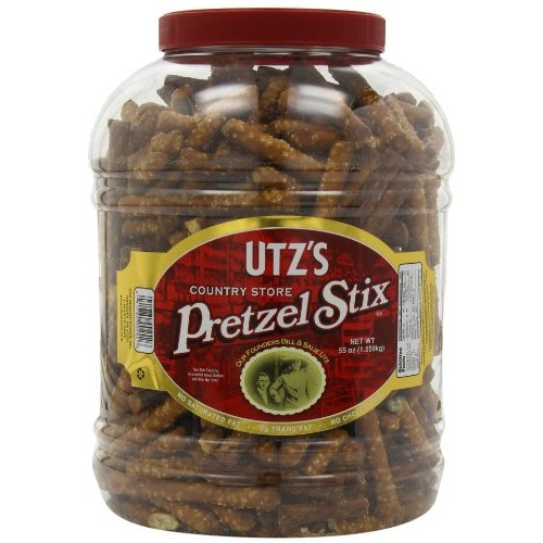 Utz Country Store Pretzel Stix – 55 Oz. Barrel –Thicker 4” Pretz