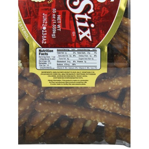 Utz Country Store Pretzel Stix – 55 Oz. Barrel –Thicker 4” Pretz