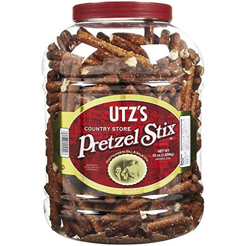 Utz Country Store Pretzel Stix – 55 Oz. Barrel –Thicker 4” Pretz