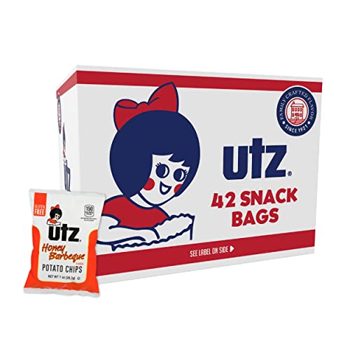 Utz Honey Barbeque Crispy Potato Chips Made From Fresh Potatoes,