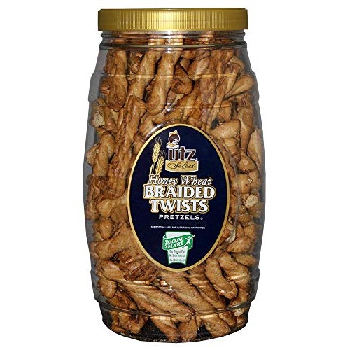 Utz Honey Wheat Braided Pretzel Twists – 26 Oz Barrel – Sweet Ho