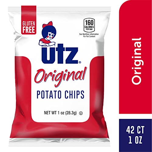 Utz Original 1 Oz Bags, 42 Count — Crispy Potato Chips Made Fr