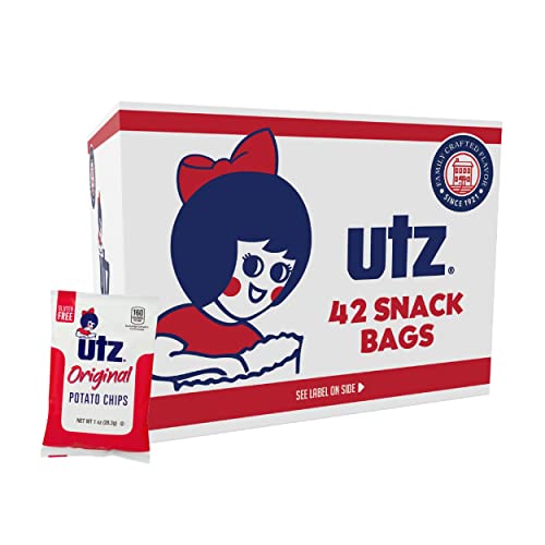 Utz Original 1 Oz Bags, 42 Count — Crispy Potato Chips Made Fr