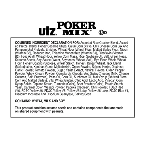 Utz Poker Mix – 20.5 oz. Barrel 2 Count – Crunchy Snack Mix wi...