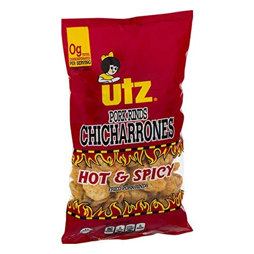 Utz Pork Rinds, Hot and Spicy Flavor - Keto Friendly Snack with ...