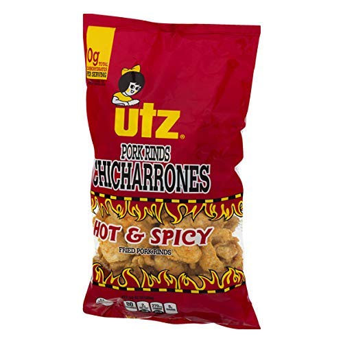 Utz Pork Rinds, Hot and Spicy Flavor - Keto Friendly Snack with ...