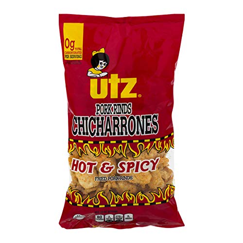Utz Pork Rinds, Hot and Spicy Flavor - Keto Friendly Snack with ...